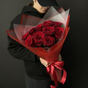 Букеты из красных роз 40 см (Эквадор) код  11480smr