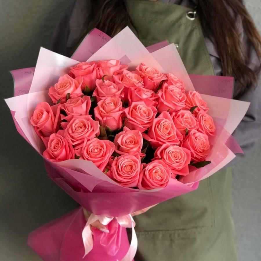 Розовые розы 50 см 25 шт. (Россия) articul   20350sam