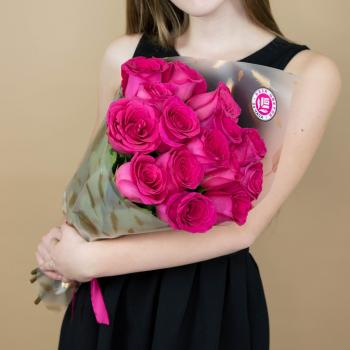 Букет из розовых роз 15 шт 40 см (Эквадор) №  5360sam