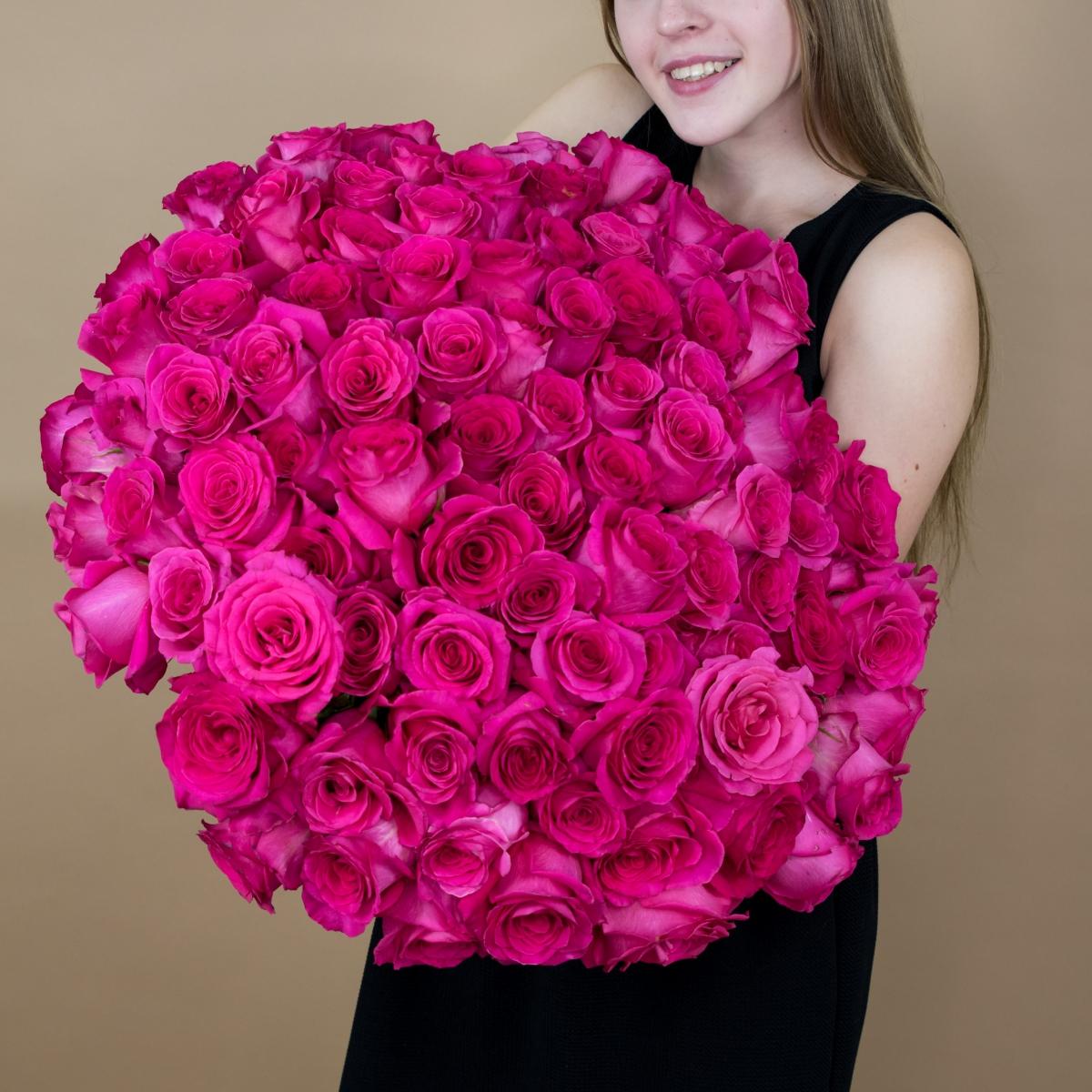Букет из розовых роз 75 шт. (40 см) [код: 5390s]