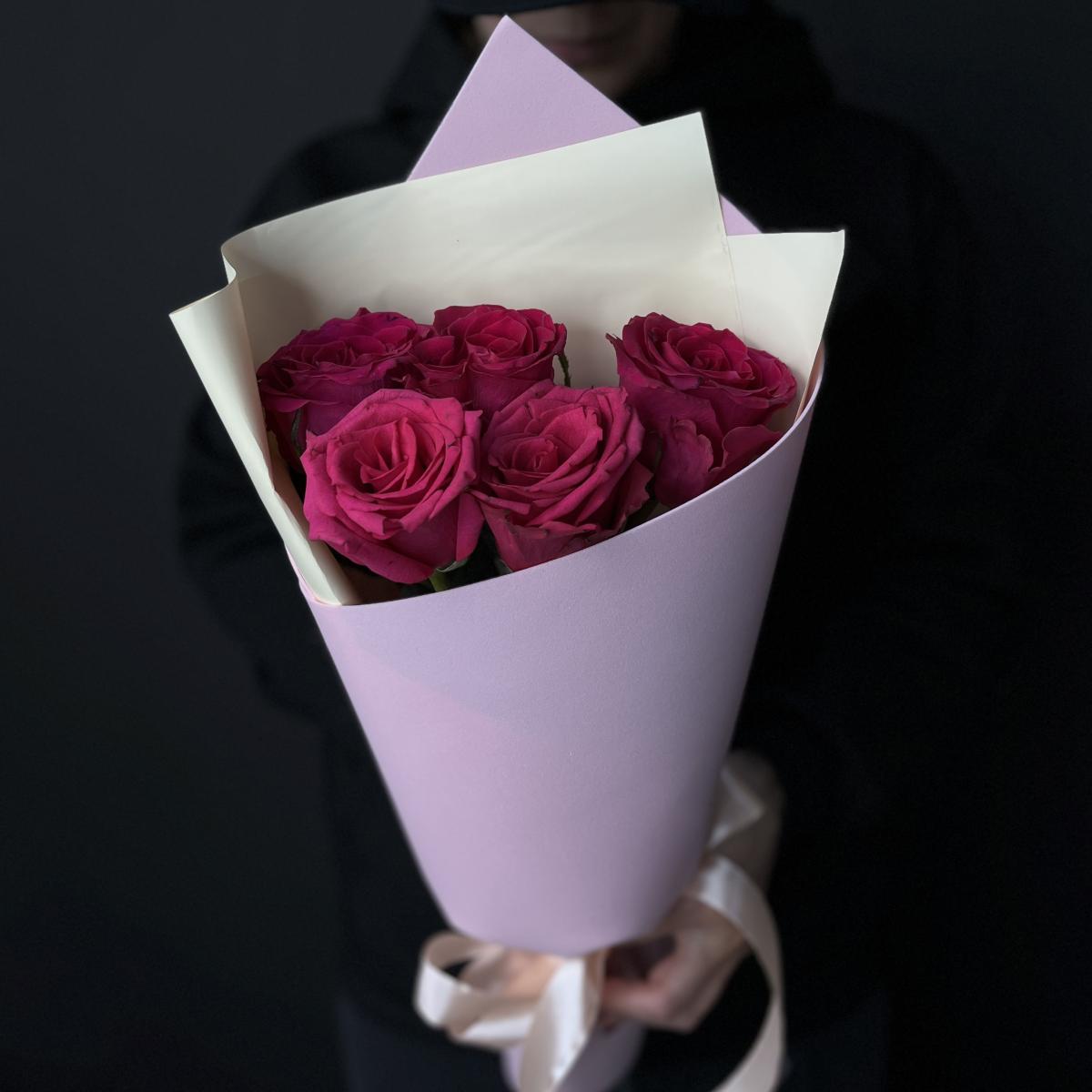 Букеты из розовых роз 40 см (Эквадор) [код  5420smr]