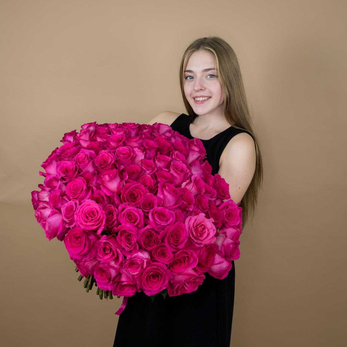 Букеты из розовых роз 40 см (Эквадор) [код  5420smr]