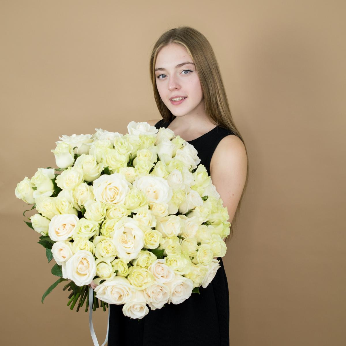 Букет из белых роз 101 шт 40 см (Эквадор) articul: 5550s