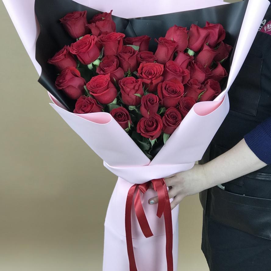 Букеты из красных роз 70 см (Эквадор) (артикул  6950smr)
