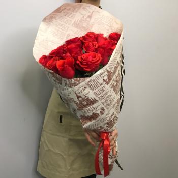 Красные розы 15 шт 60см (Эквадор) (articul - 7340)